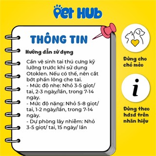 [Chính hãng Kỳ Nam] Chai Xịt Alkin OTOKLEN Hỗ Trợ Nấm Viêm Tai Chó Mèo Lọ 20ml