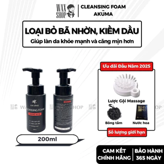 Sữa rửa mặt nam Akuma Cleansing Foam 200ml chính hãng, cung cấp dưỡng cho da mặt