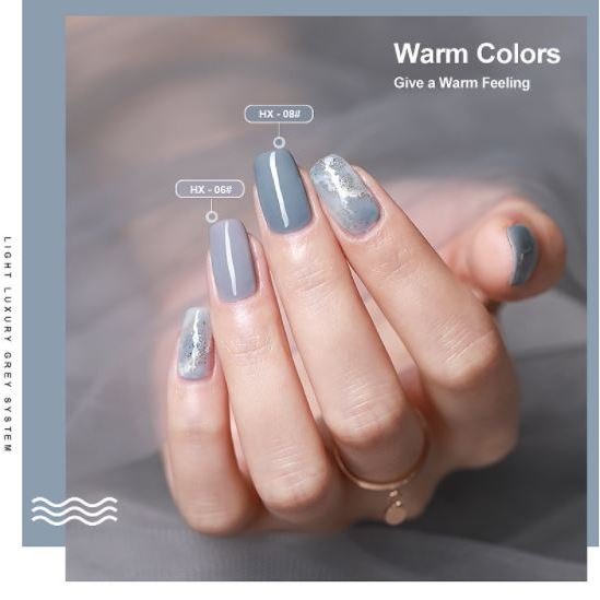 Sơn Gel móng tay AS tông xám ghi HX