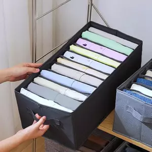 Hộp đựng quần áo 11 ngăn CÓ NẮP Hộp vải đựng đồ đa năng Túi xếp quần áo chia ngăn