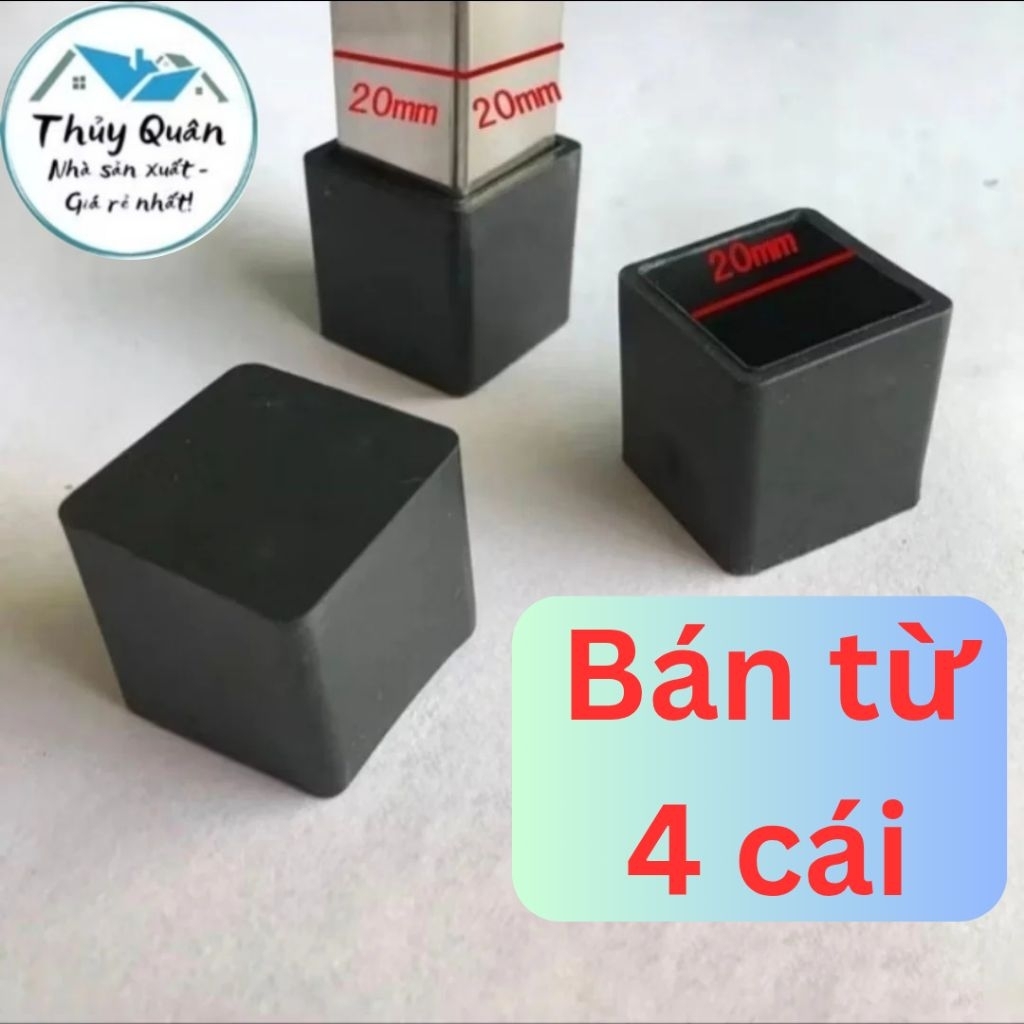 COMBO 10 Nút bịt nhựa, bịt đầu sắt hộp, chân bàn ghế loại Đẹp 2x2, 2x4, 2,5x2,5, 3x3, 4x4