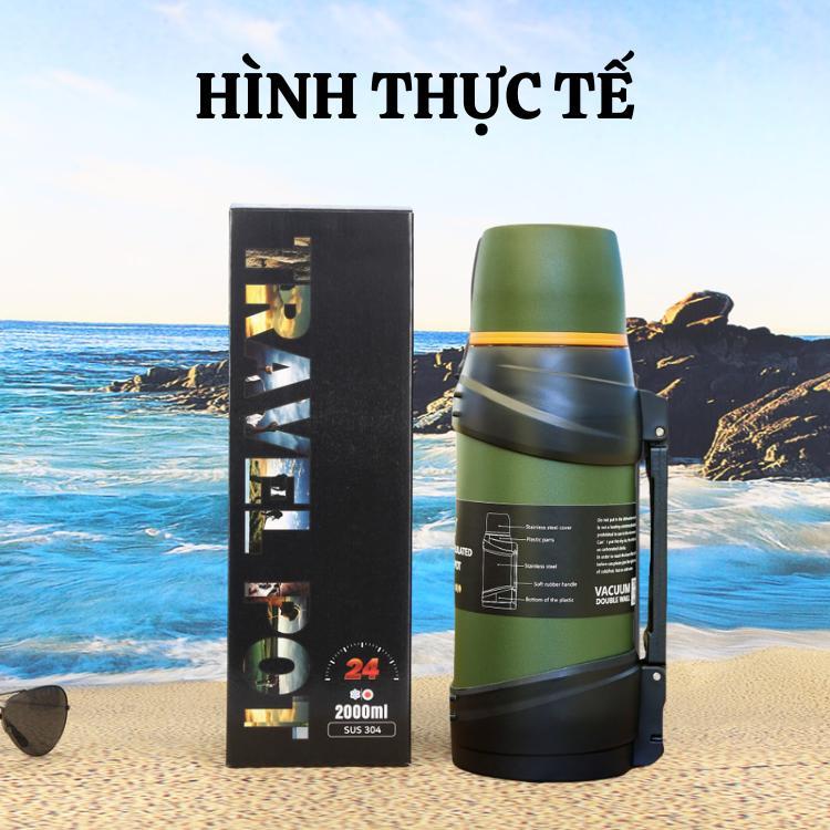 Bình nước giữ nhiệt VACUUM INSULATED  dung tich 2000ML INOX 304, Mẫu mới nhất 2025
