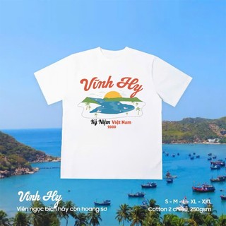 Áo thun địa danh, Vĩnh Hy from oversize và babytee, chất thun cotton 100% thoáng mát thấm hút