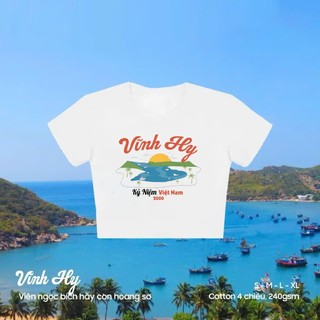 Áo thun địa danh, Vĩnh Hy from oversize và babytee, chất thun cotton 100% thoáng mát thấm hút