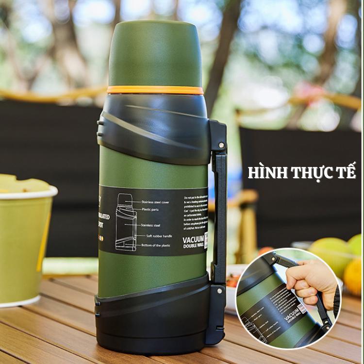 Bình nước giữ nhiệt VACUUM INSULATED  dung tich 2000ML INOX 304, Mẫu mới nhất 2025