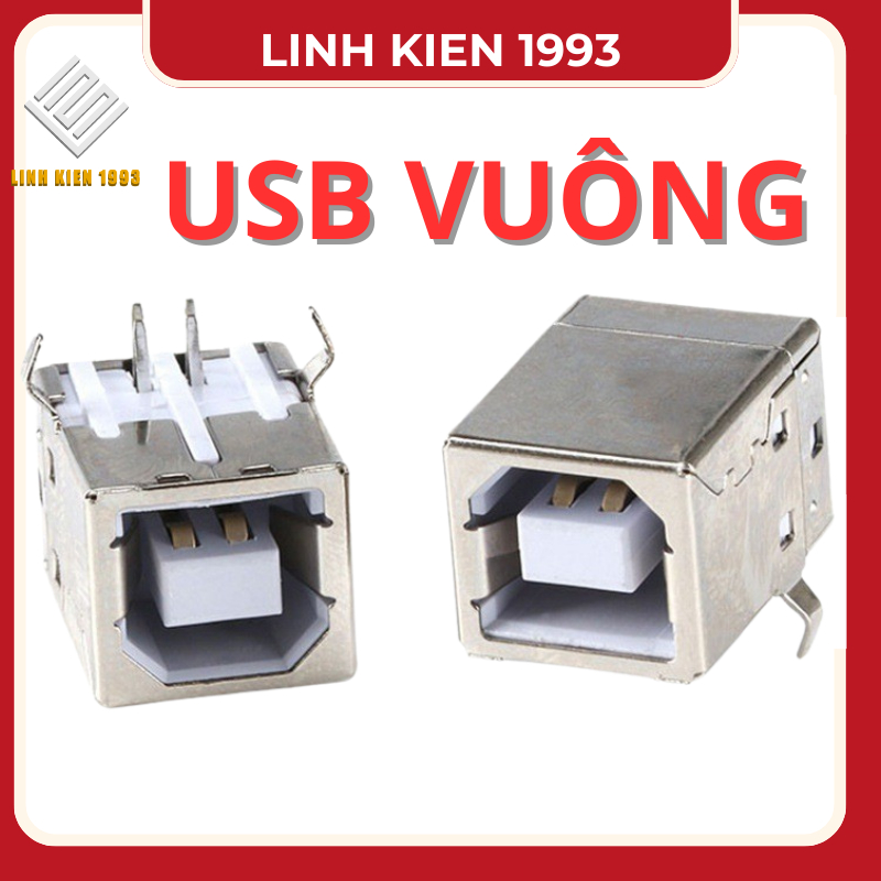 [ COMBO 2 CÁI ] Cổng USB B Vuông Chân Cắm Nằm 90 Độ BF90 – Đầu USB Type ...