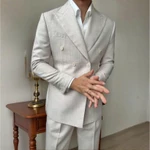 Suit Jacket Nam Cao Cấp Harold Mykonos Mist 2 Hàng Khuy Sang Trọng, Chống Nhăn, Độ Bền Cao — ảnh 8