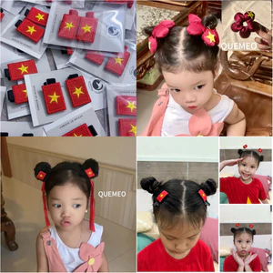 Hỏa Tốc Kẹp tóc lá cờ Việt Nam / Kẹp tóc cờ tổ quốc QUEMEO SẴN HÀNG GIAO TRONG NGÀY