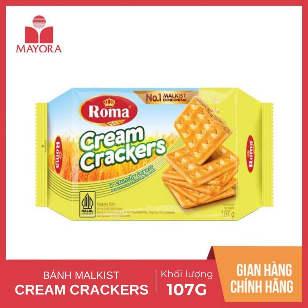 Bánh Quy Ăn Kiêng Roma Malkist Cream Crackers Siêu Ngon ( gói 105g ...