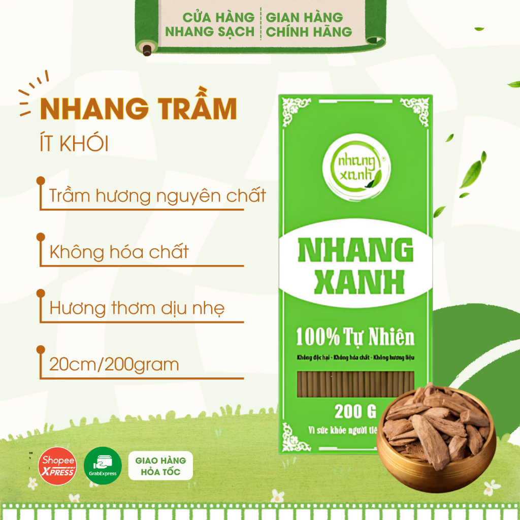 Nhang Trầm Hương Nhang Xanh 20cm – Ít Khói, Không …
