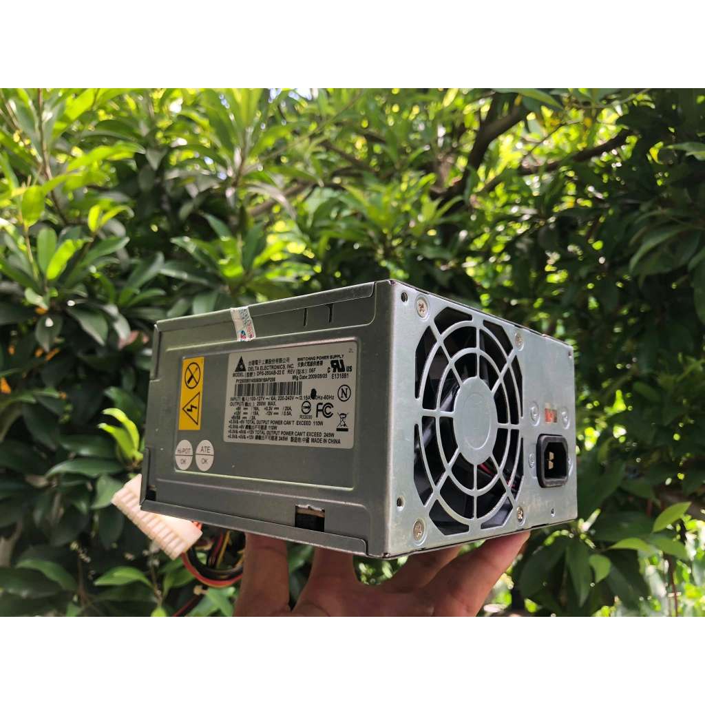 Bộ nguồn máy tính Công suất thực DELTA 250W không có nguồn phụ 6 Pin cắm Card VGA