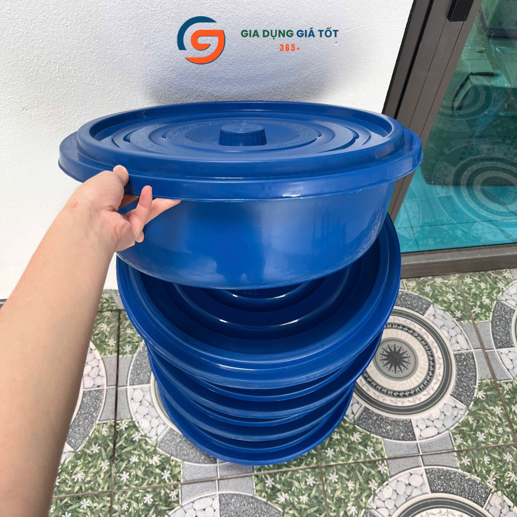 [Combo 5] chậu nhựa tròn nuôi đuông dừa - chậu nuôi trùn quế, gà vịt, cá, chăn nuôi gia súc gia cầm