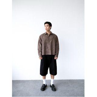 Áo Sơ Mi Caro Nâu Vải Cotton Tự Nhiên Form Relax / Wood element – Loam Shirt ver 2