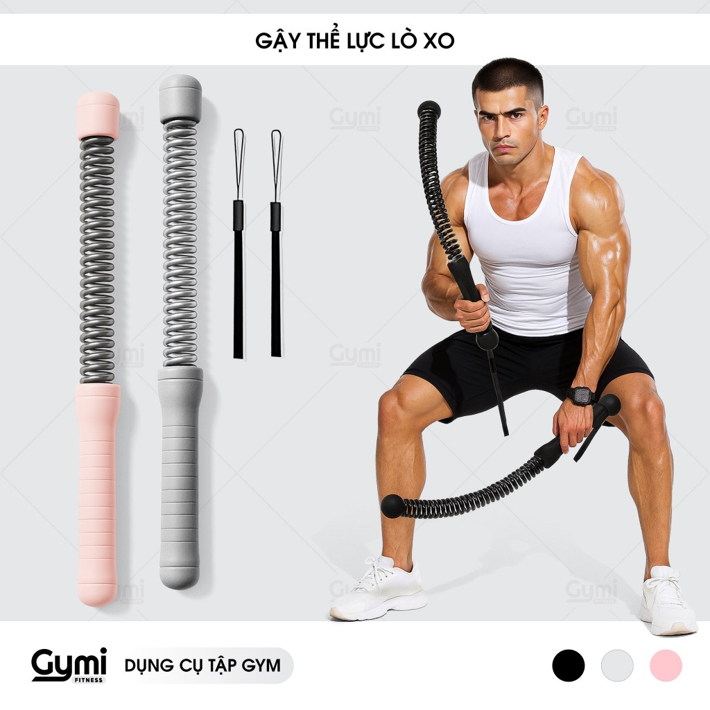 Gậy Tập Tay Lò Xo Thể Lực - Thanh Tập Thể Lực - Dụng Cụ Thể Lực Không Dây Tại Nhà - Cordless Battle Rope