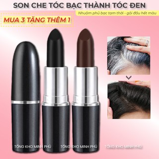 Son Nhuộm Tóc Bạc Thành Đen Tạm Thời, Che Phủ Tóc Bạc Nhanh Chóng VDW 2 Màu Đen Và Nâu Hair Stick