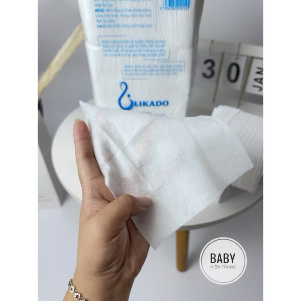 (2 GÓI) Khăn khô đa năng Likad0 cao cấp 300g, mềm mịn, an toàn cho bé
