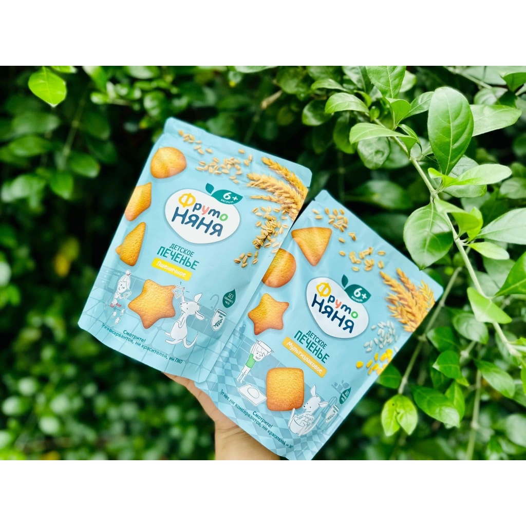 Bánh ăn dặm Fruto Nga cho bé từ 6 tháng 120g, vị ngũ cốc và yến mạch cực ngon