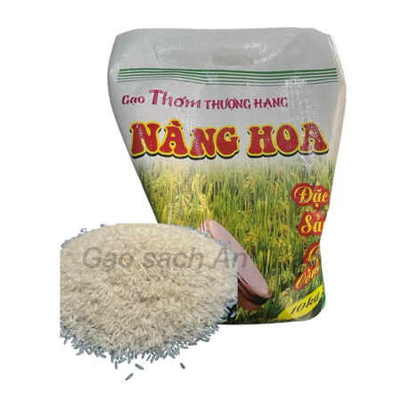 (10kg) Gạo Nàng hoa vụ mới - gạo Gò Công, thơm hoa lúa , cơm nguội mềm