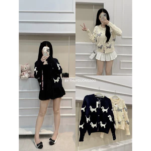 THUYDUONGZOO - ÁO CARDIGAN LEN NHIỀU CHÓ ( CHÍNH CHỦ CHỤP ) DÀY 1KG