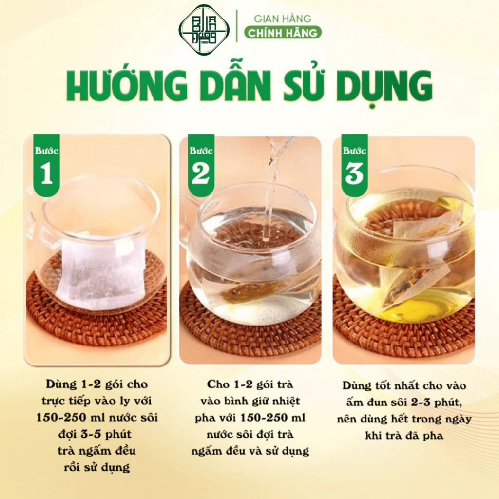Trà Lá Ổi Mix - Bội Lan Đường - Hỗ Trợ Giảm Cân, Cải Thiện Tiêu Hóa, Ổn Định Huyết Áp - Túi 50 Lọc