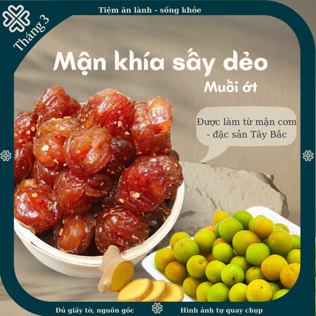 Mận khía Tây Bắc - Mận cơm khía muối ớt - mận cơm khía rim gừng thit dẻo thơm