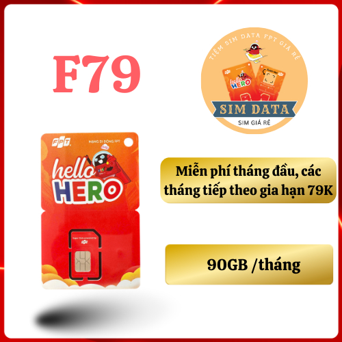 SIM DATA 4G FPT F79 - Free tháng đầu - 3GB/ngày ( 90GB tốc đô cao/tháng ...