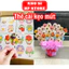 Set 100 thẻ cài kẹo mút trang trí giỏ quà tặng in 2 mặt loại dày cứng