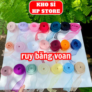 1 cuộn ruy băng voan đuôi cá không lõi bản 4cm dài 10Y-9 mét nhiều màu sắc đẹp giá rẻ