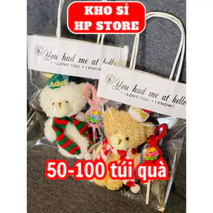 Combo 100 túi đựng quà trong suốt có quai cho bé các dịp lễ, sinh nhật,...