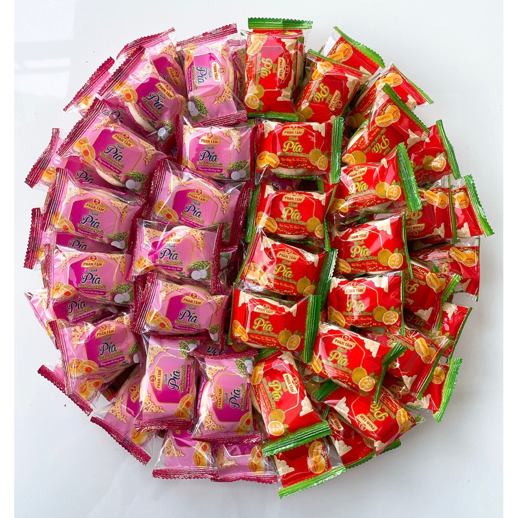Bánh Pía Mini PHAN TÂM - Nhân Đậu xanh, Trứng muối, Lá Dứa, khoai môn ...