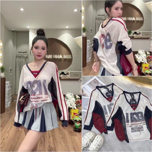 •𝙆𝙞𝙣𝙜𝙨𝙝𝙤𝙥𝙗𝙚𝙖𝙪𝙩𝙮•Áo Lưới Pha Màu VIP USA Mix Váy Ly QCL1