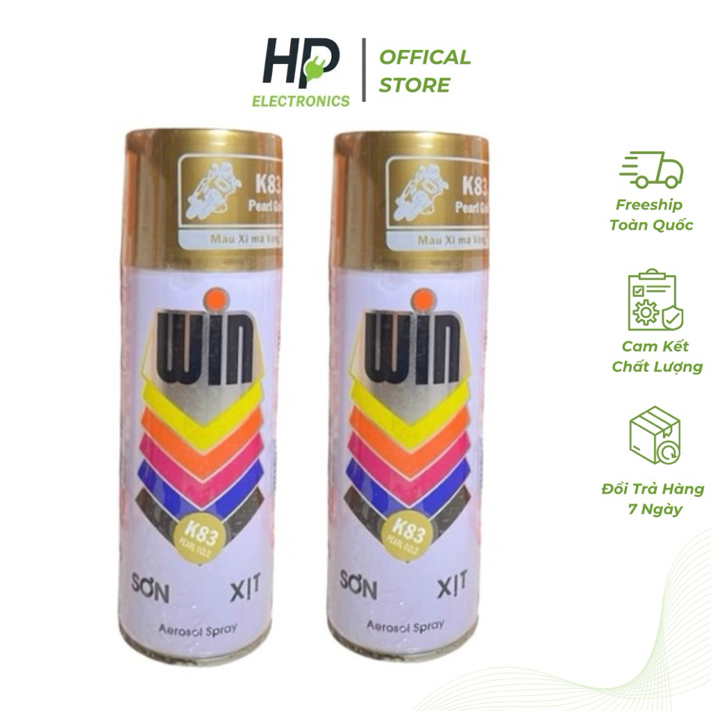 Sơn xịt sơn phun Win xi mạ vàng K83