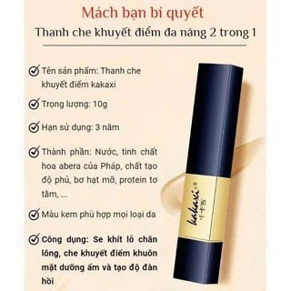 Thanh Che Khuyết Điểm KAKAXI, Kem Che Khuyết Điểm 2 Đầu Đa Năng, Dưỡng Ẩm, Lâu Trôi, Tạo Lớp Finish Mịn Màng, Vân Thỏ