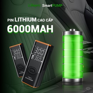 [MUA1TẶNG1] Bơm lốp không dây dành cho ô tô Lifepro SmartPUMP - Tích hợp đèn & sạc dự phòng 6000mAh | Phụ kiện ô tô ADG
