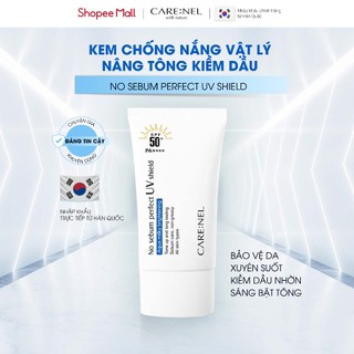Kem chống nắng nâng tông da kiềm dầu Hàn Quốc SPF50+ PA++++ CARE:NEL NO SEBUM PERFECT UV SHIELD 50ml