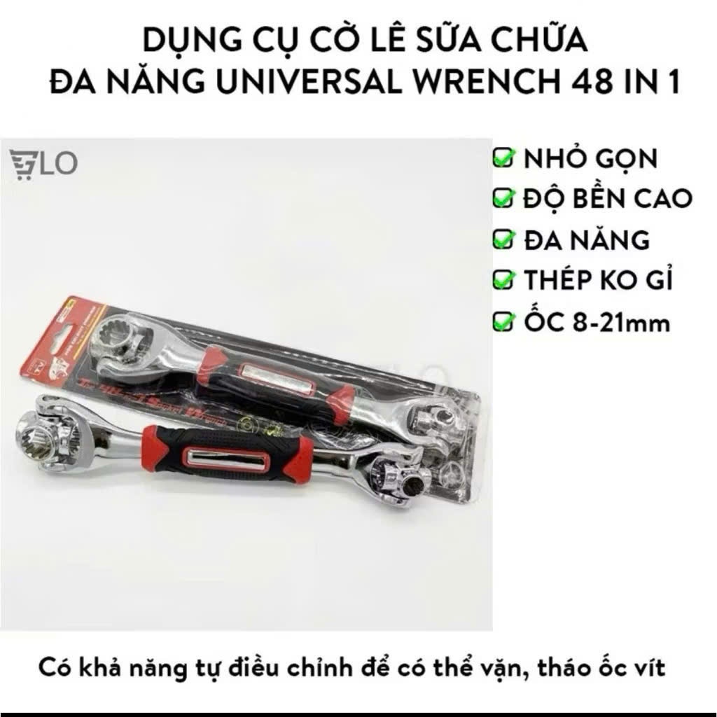 Cờ Lê 8 Đầu Xoay 360 Độ Đa Năng 48 Trong 1 Dụng Cụ Sửa Chữa Gia Đình Xe Máy Ô Tô