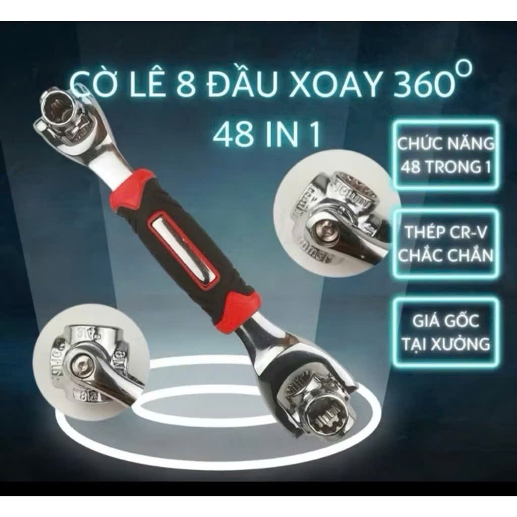 Cờ Lê 8 Đầu Xoay 360 Độ Đa Năng 48 Trong 1 Dụng Cụ Sửa Chữa Gia Đình Xe Máy Ô Tô