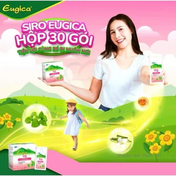 Siro thảo dược hỗ trợ giảm ho, long đờm, nhuận phế EUGICA SYRUP (Hộp 30 gói x 5 ml)