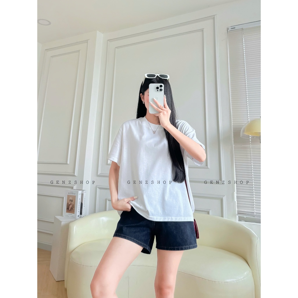 [GENZSHOP] Áo Thun Boxy Trơn PREMIUM COTTON 2C  250GSM BST25