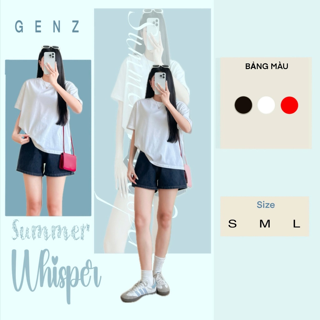 [GENZSHOP] Áo Thun Boxy Trơn PREMIUM COTTON 2C  250GSM BST25