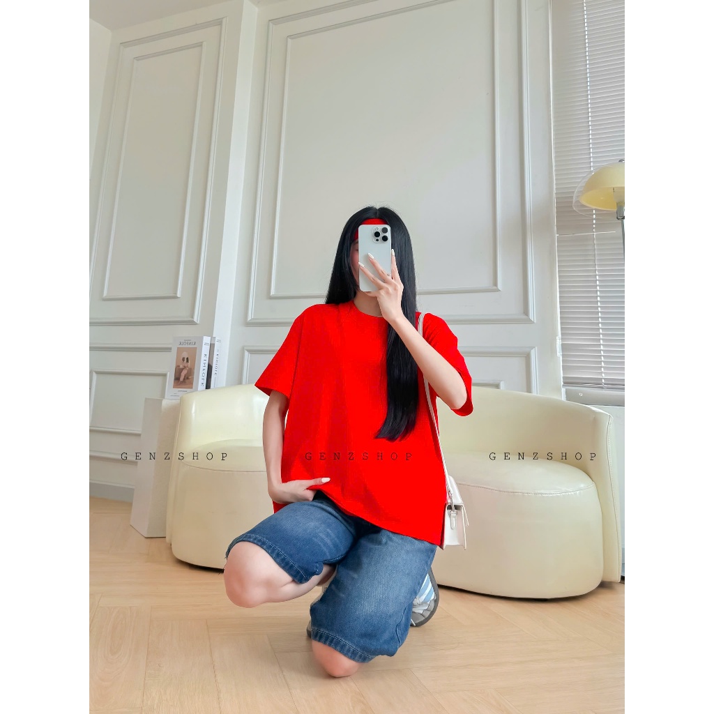 [GENZSHOP] Áo Thun Boxy Trơn PREMIUM COTTON 2C  250GSM BST25