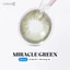 Kính áp tròng khoá ẩm 8H 3 Tháng Màu Xanh Lá Viền Xám CARASE, Lens cận MIRACLE GREEN