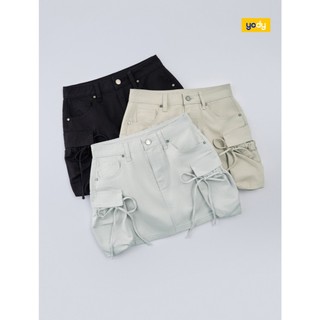 [SALE OFF] Chân váy mini túi dây rút YODY mềm mại, thông thoáng WYSK25S013