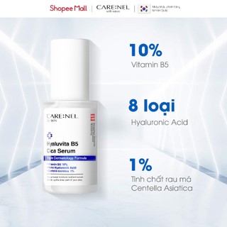 Serum B5 giảm mụn, mờ thâm phục hồi thương tổn cho da nhạy cảm CARE:NEL HYALUVITA B5 CICA SERUM 30ml