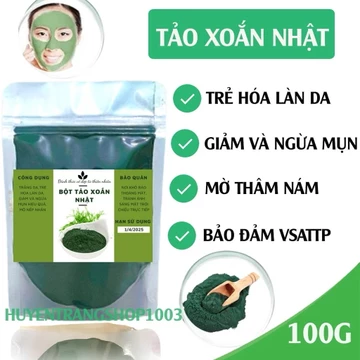Bột Tảo xoắn nguyên chất Spirulina Nhật Bản - Tảo xoắn cao cấp chuyên vi kim spa