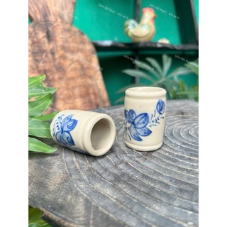 Ống Tăm Gốm Tráng Men Nhiều Mẫu Gà/Hoa/Tre/Nho - Vẽ Tay Thủ Công - Gốm Xưa Lái Thiêu Cho Người Hoài Niệm