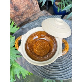 Nồi Đất Tai Tròn Kho Cá - Tráng Men Lòng - Size 17cm Đến 25cm - Có Quai/Nắp Đậy - Kho Thịt - Nấu Canh - Gốm Đất Nung