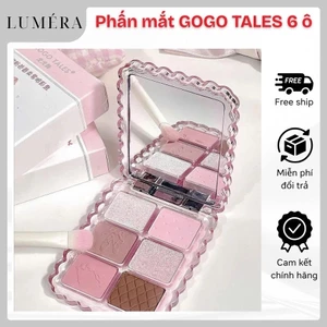 Bảng Phấn Mắt GOGO TALES GT773 6 Ô Vỏ Hồng Ballet Coquette Sweet Pink Ballet Soft