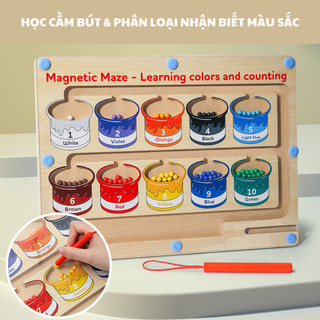 Đồ Chơi Trẻ Em Mê Cung Thùng Sơn Nam Châm Giáo Dục Sớm - Kích Thích Tư Duy Sáng Tạo, Khéo Léo