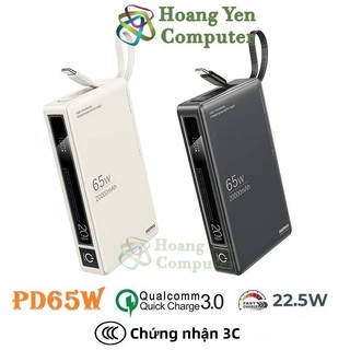 [Có CCC]  Sạc Dự Phòng Mini Remax RPP-87 20000Mah (Sạc Nhanh 65W, QC3.0, VOOC 2.0), Tích Hợp Cáp Type C - Hoàng Yến